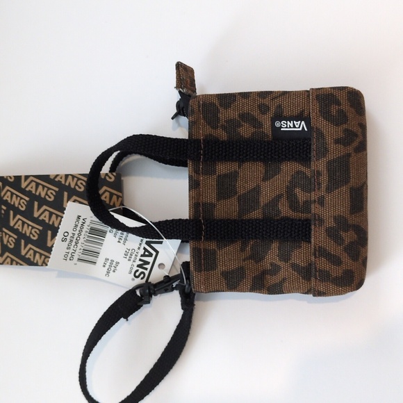 Vans Brown Leopard Card Holder Tote Bag - Picture 1 of 6